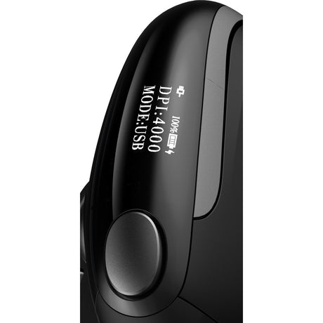 Urban Factory ERGO MAX EPM50UF Mouse - Bluetooth/Radio Frequency - USB Type C - Optical - 7 Button(s) - Black