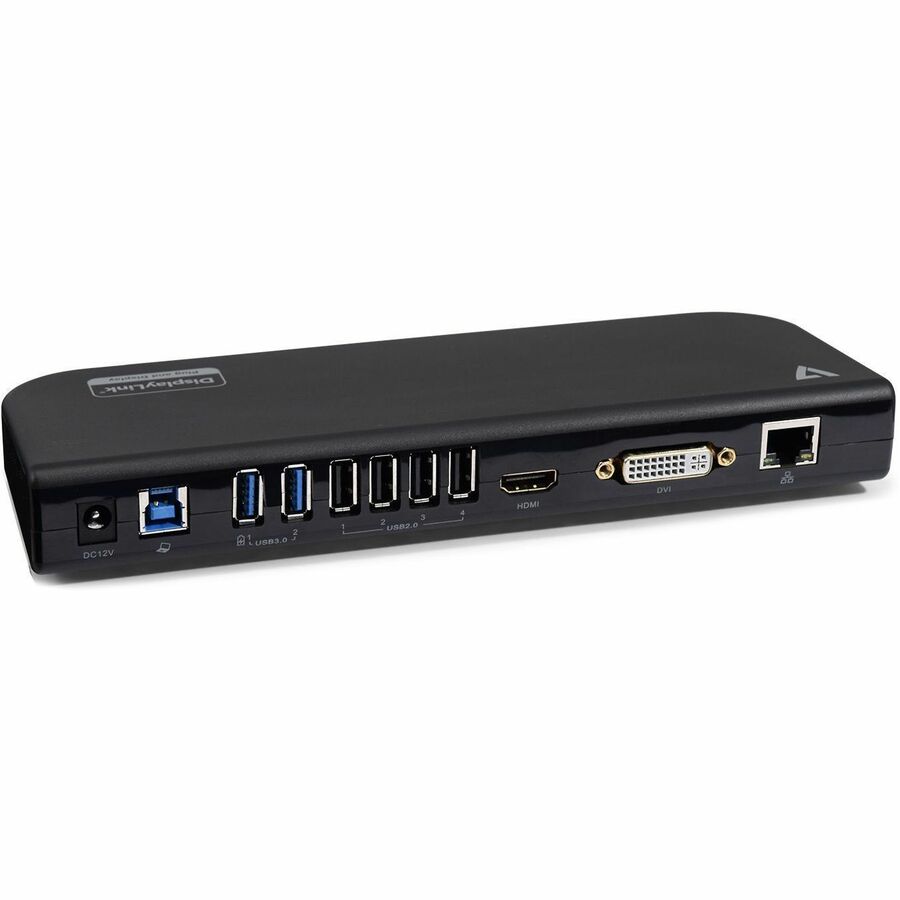 V7 UDDS2 USB 3.0 Docking Station - Black