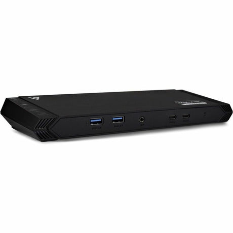 V7 USB Type C Docking Station - Charging Capability - 100 W - Black