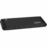 V7 USB Type C Docking Station - Charging Capability - 100 W - Black