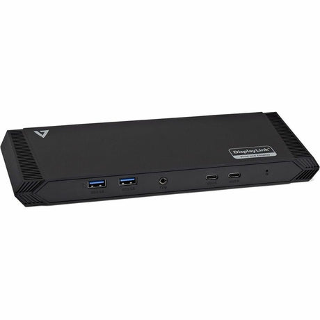 V7 USB Type C Docking Station - Charging Capability - 100 W - Black