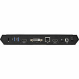 V7 USB Type C Docking Station - Charging Capability - 100 W - Black