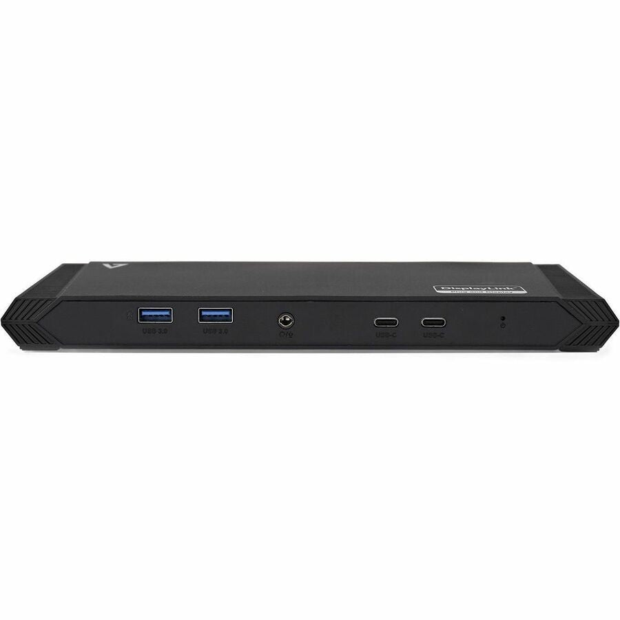 V7 USB Type C Docking Station - Charging Capability - 100 W - Black
