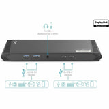 V7 USB Type C Docking Station - Charging Capability - 100 W - Black
