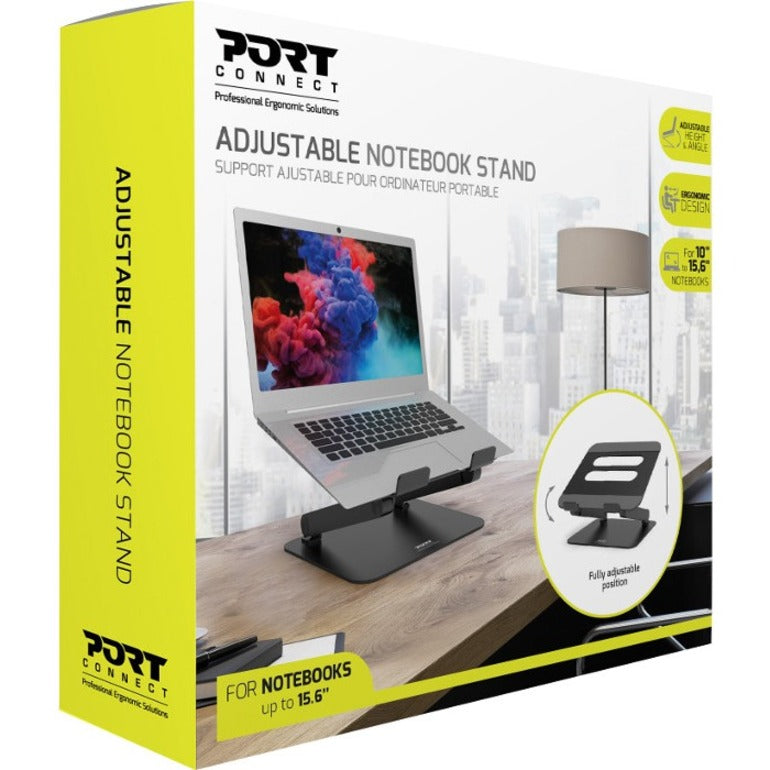 Port Connect Height Adjustable Notebook Stand