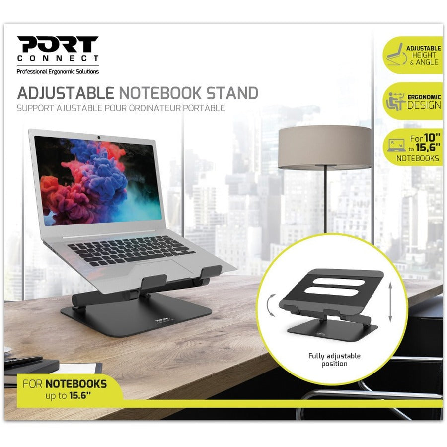 Port Connect Height Adjustable Notebook Stand