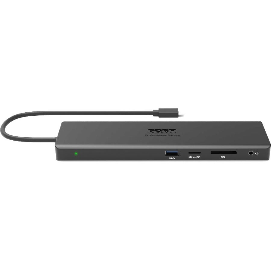 Port Connect USB Type C Docking Station for Desktop PC, Notebook - Memory Card Reader - SD - 60 W