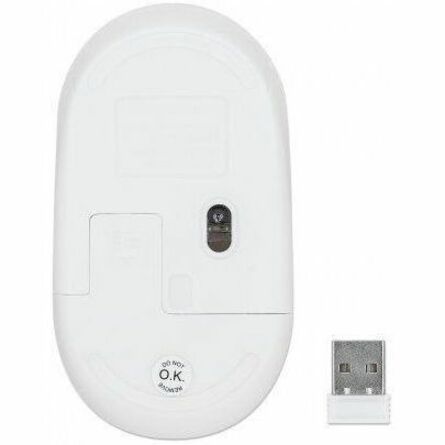 Manhattan Performance III Mouse - Radio Frequency - USB Type A - Optical - 3 Button(s) - White