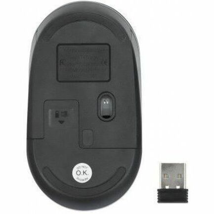 Performance III Wireless Mouse, Black, 1000dpi, 2.4Ghz (up to 10m), USB, Optical, Ambidextrous, Three Button with Scroll Wheel, USB nano receiver, AA battery (not included), Low friction base, Three Year Warranty