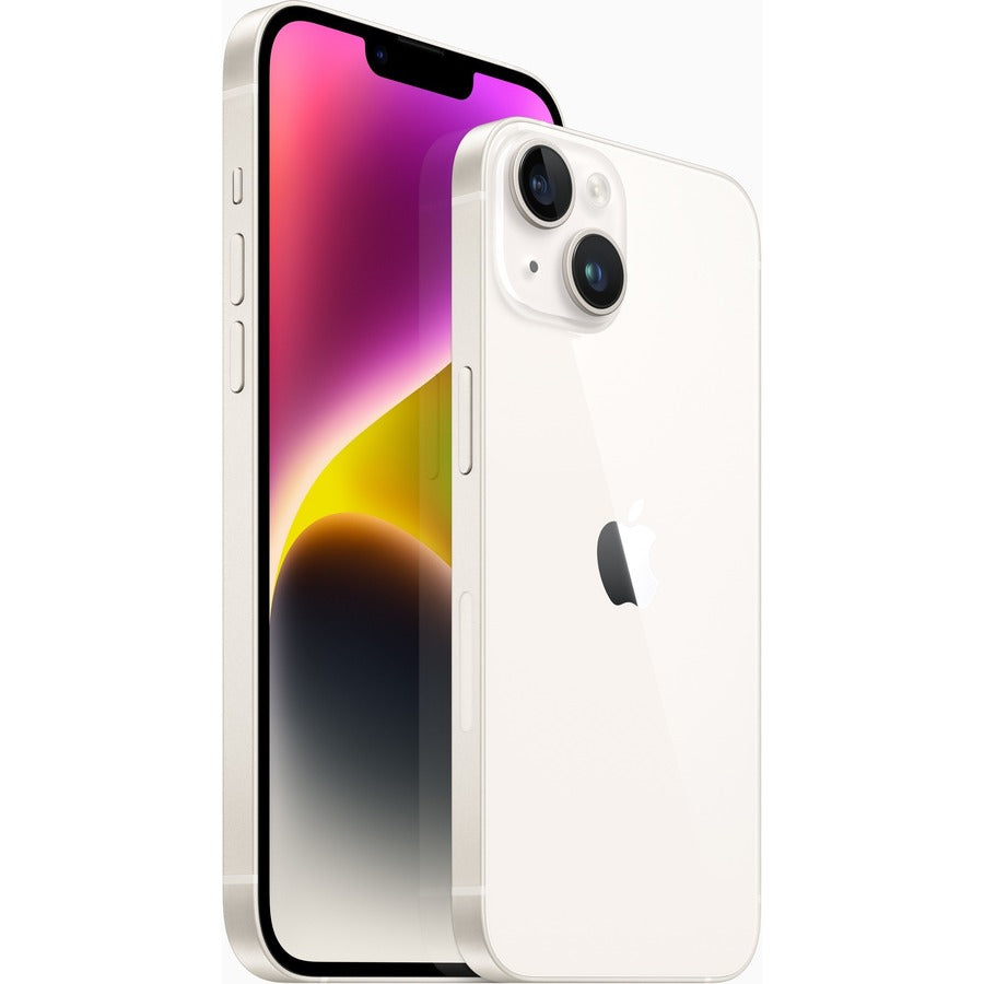 Apple iPhone 14 A2882 256 GB Smartphone - 15.5 cm (6.1") OLED 2532 x 1170 - Hexa-core (AvalancheDual-core (2 Core) 3.23 GHz + Blizzard Quad-core (4 Core) 1.82 GHz - 6 GB RAM - iOS 16 - 5G - Starlight
