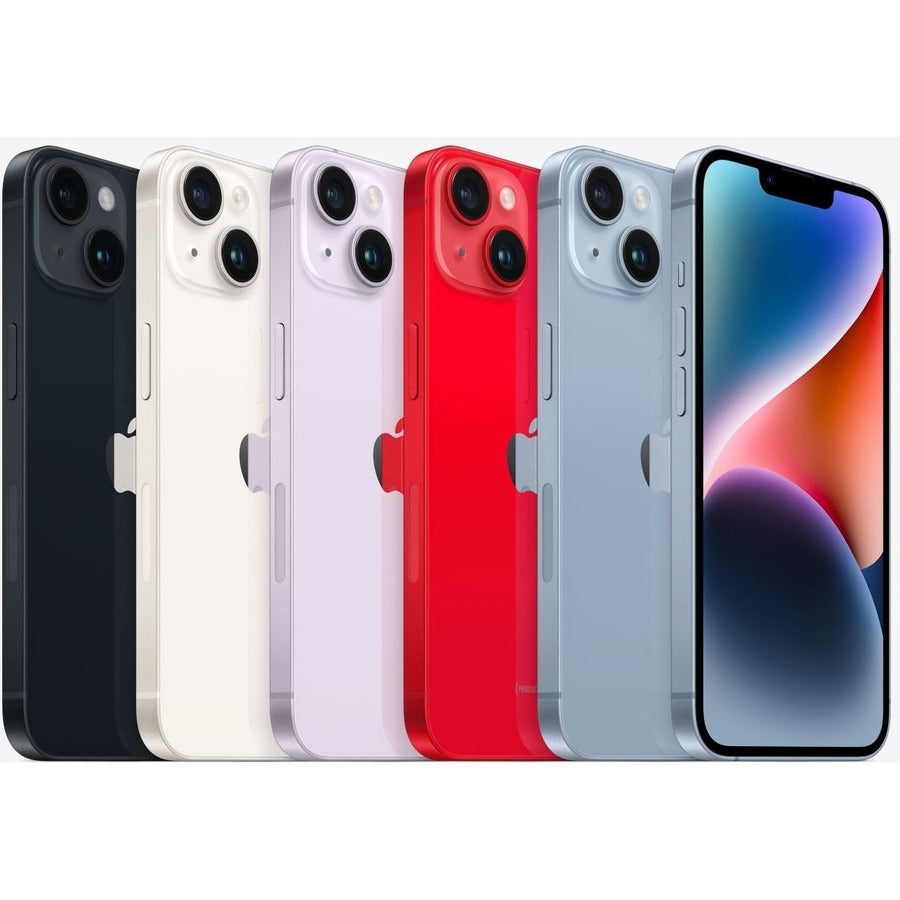 Apple iPhone 14 A2882 512 GB Smartphone - 15.5 cm (6.1") OLED 2532 x 1170 - Hexa-core (AvalancheDual-core (2 Core) 3.23 GHz + Blizzard Quad-core (4 Core) 1.82 GHz - 6 GB RAM - iOS 16 - 5G - Red