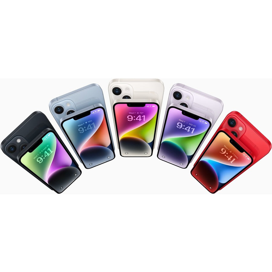 Apple iPhone 14 A2882 512 GB Smartphone - 15.5 cm (6.1") OLED 2532 x 1170 - Hexa-core (AvalancheDual-core (2 Core) 3.23 GHz + Blizzard Quad-core (4 Core) 1.82 GHz - 6 GB RAM - iOS 16 - 5G - Red