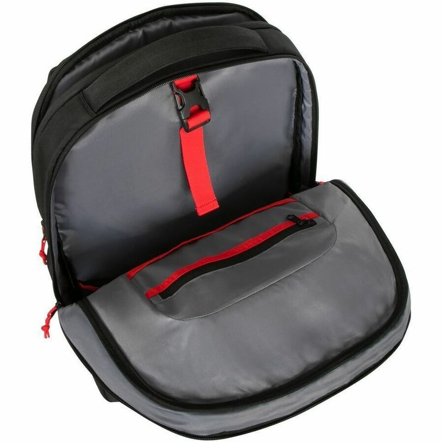 Targus Strike II TBB639GL Carrying Case (Backpack) for 43.2 cm (17") to 45.7 cm (18") Notebook - Black/Red
