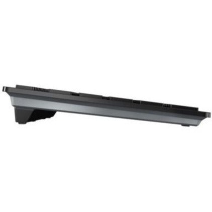 CHERRY KW 9100 SLIM Keyboard - Wireless Connectivity - English (UK) - Black, Silver