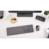 CHERRY KW 9100 SLIM Keyboard - Wireless Connectivity - English (UK) - Black, Silver