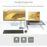 StarTech.com USB-C Multiport Adapter, 4K60Hz HDMI, HDR, 2-Port 5Gbps USB Hub, 100W PD Pass-Through, GbE, Works with Chromebook certified
