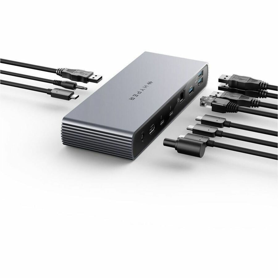 Targus HyperDrive HDTB4D-EU Thunderbolt 4 Docking Station for Monitor, Desktop PC, Tablet, Notebook - Charging Capability - Memory Card Reader - SD - Grey