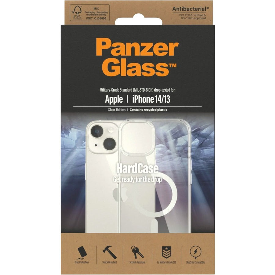 PanzerGlass HardCase Case for Apple iPhone 14, iPhone 13 Smartphone - Clear