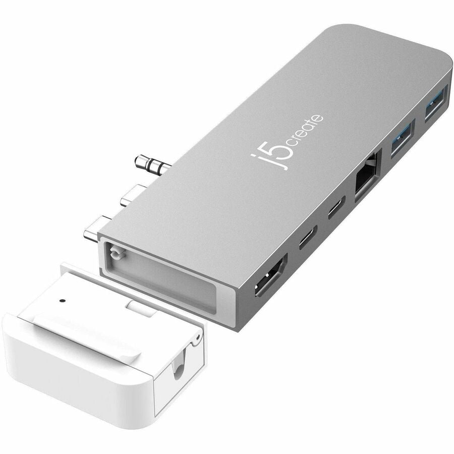 j5create JCD395-N USB4 Docking Station for Keyboard, Notebook, Speaker, Monitor, Flash Drive - Charging Capability - Space Gray