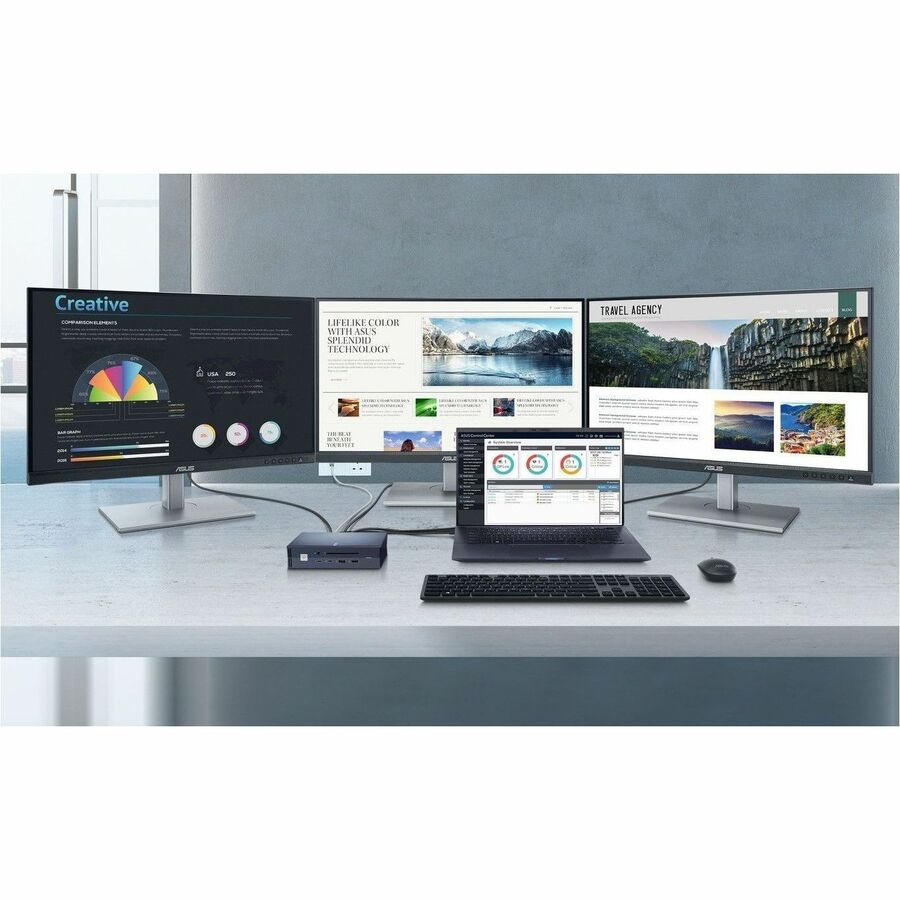 Asus SimPro Dock 2 USB Type C Docking Station for Scanner, Printer - Charging Capability - 180 W