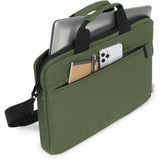 base xx Carrying Case for 33 cm (13") to 35.8 cm (14.1") Notebook, Workstation, Business Card, Pen, Document - Olive Green