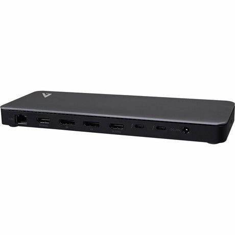 V7 DOCKTB4PT Thunderbolt 4 Docking Station - Charging Capability - Memory Card Reader - SD - 150 W - Black, Silver
