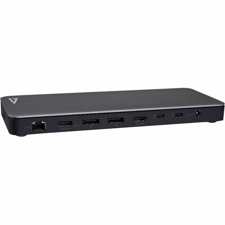 V7 DOCKTB4PT Thunderbolt 4 Docking Station - Charging Capability - Memory Card Reader - SD - 150 W - Black, Silver