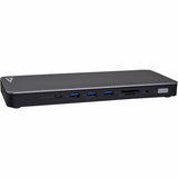 V7 DOCKTB4PT Thunderbolt 4 Docking Station - Charging Capability - Memory Card Reader - SD - 150 W - Black, Silver