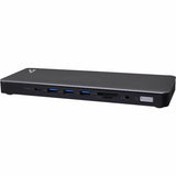V7 DOCKTB4PT Thunderbolt 4 Docking Station - Charging Capability - Memory Card Reader - SD - 150 W - Black, Silver