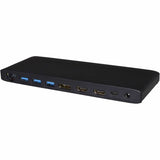 V7 DOCKUCPT3D USB Type C Docking Station - Memory Card Reader - SD - 130 W - Black