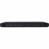 V7 DOCKUCPT3D USB Type C Docking Station - Memory Card Reader - SD - 130 W - Black
