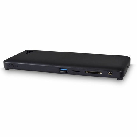 V7 DOCKUCPT3D USB Type C Docking Station - Memory Card Reader - SD - 130 W - Black