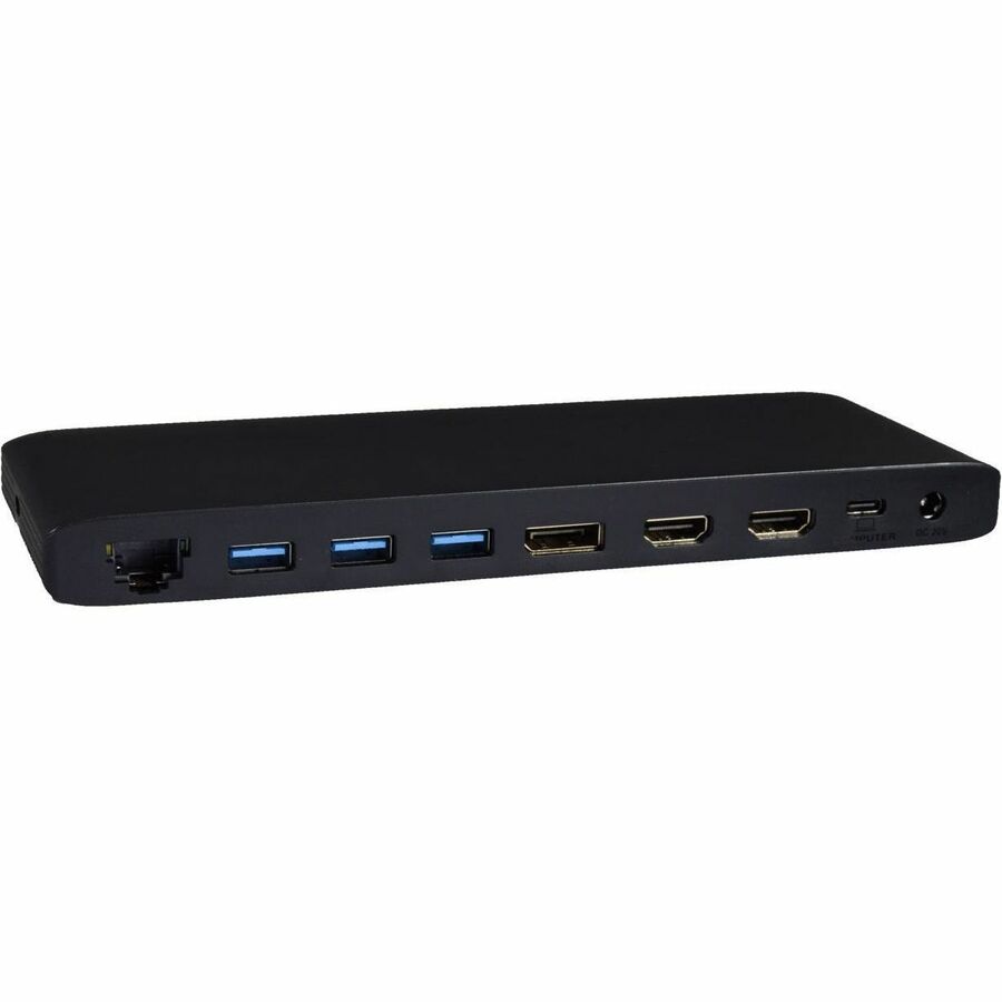 V7 DOCKUCPT3D USB Type C Docking Station - Memory Card Reader - SD - 130 W - Black