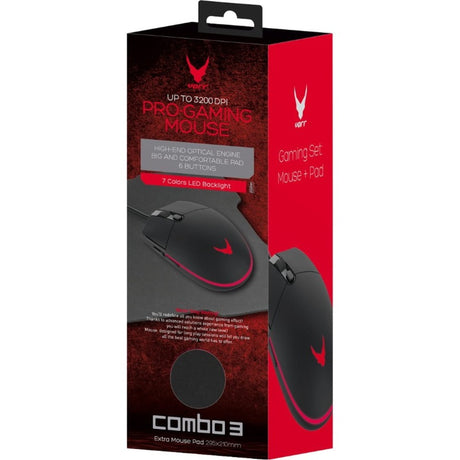 VARR Gaming Mouse - USB - Optical - 6 Button(s) - Black