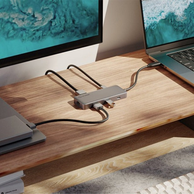 Alogic SPARK USB Type C Docking Station for Monitor, Notebook, Desktop PC - Memory Card Reader - Space Gray - Portable