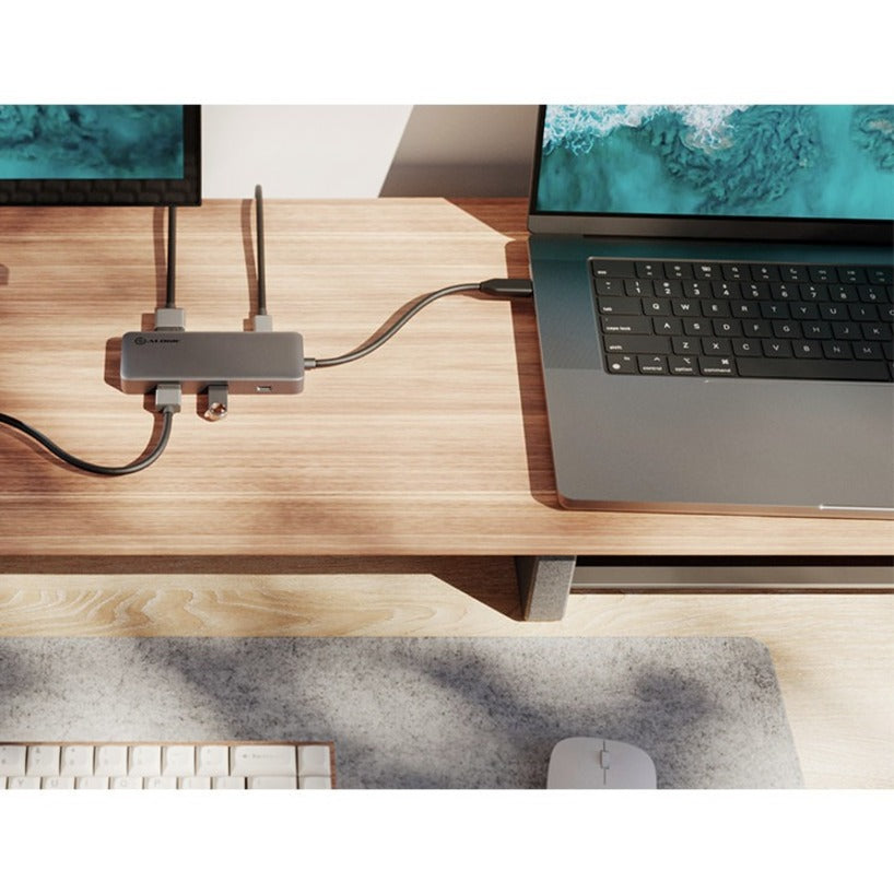 Alogic SPARK USB Type C Docking Station for Monitor, Notebook, Desktop PC - Memory Card Reader - Space Gray - Portable