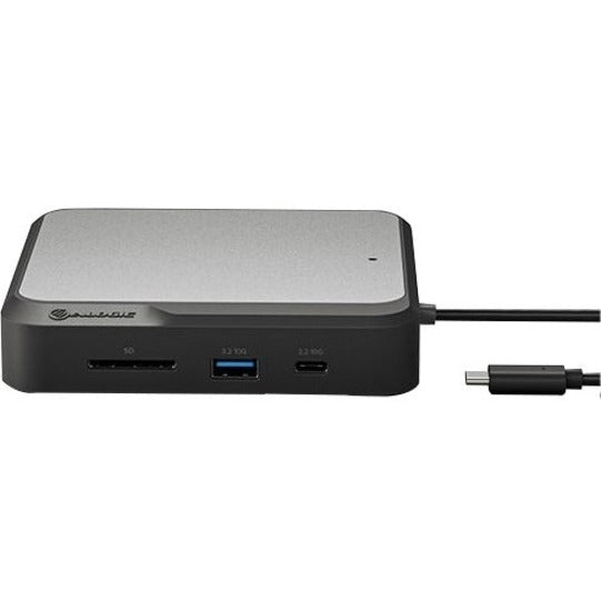 Alogic CH2 USB Type C Docking Station for Scanner - Memory Card Reader - SD - 100 W - Space Gray - TAA Compliant