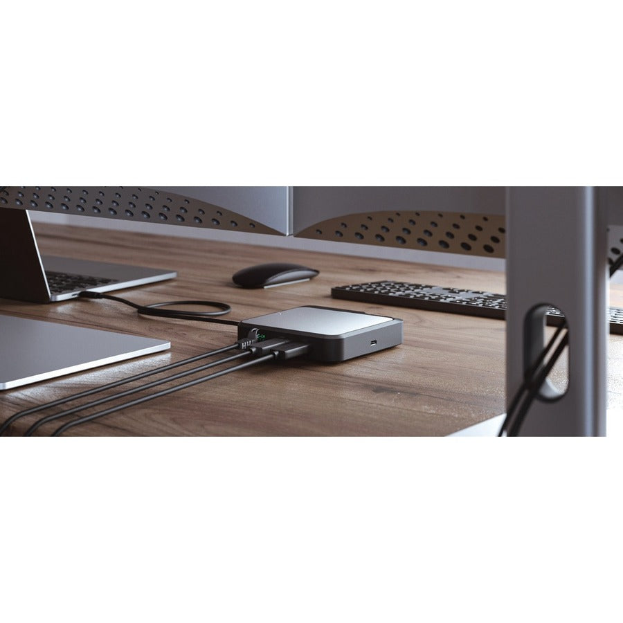 Alogic CH2 USB Type C Docking Station for Scanner - Memory Card Reader - SD - 100 W - Space Gray - TAA Compliant