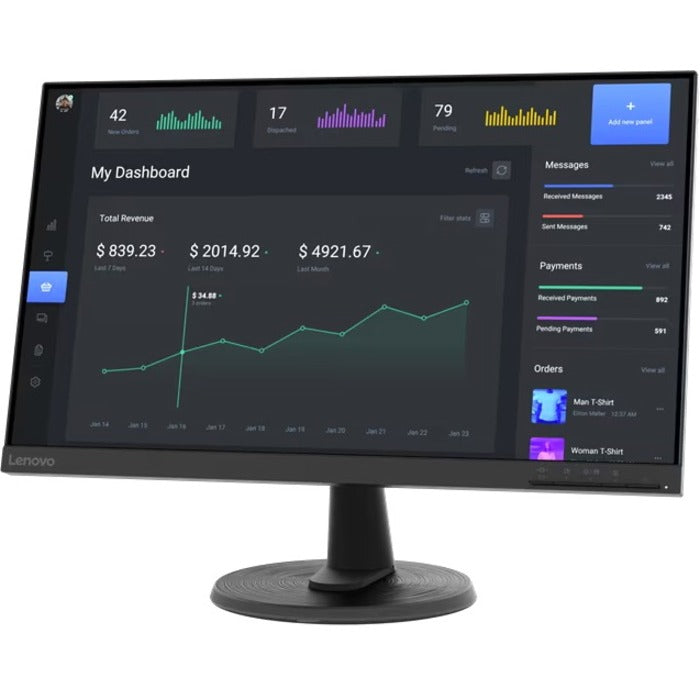 Lenovo C24-40 24" Class Full HD LCD Monitor - 16:9 - Raven Black