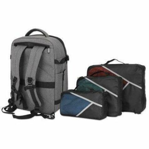 Manhattan Rome Carrying Case (Backpack) for 27.9 cm (11") to 43.9 cm (17.3") Notebook - Light Grey