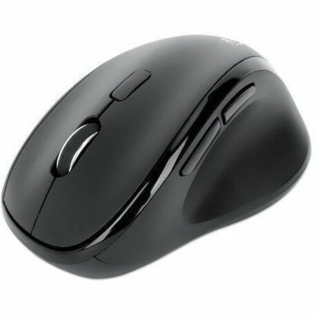 Ergonomic Wireless Mouse, Right Handed, Adjustable 800/1200/1600dpi, 2.4Ghz (up to 10m), Six Button with Scroll Wheel, Combo USB=A and USB-C receiver, Black, AA battery (included), Three Year Warranty