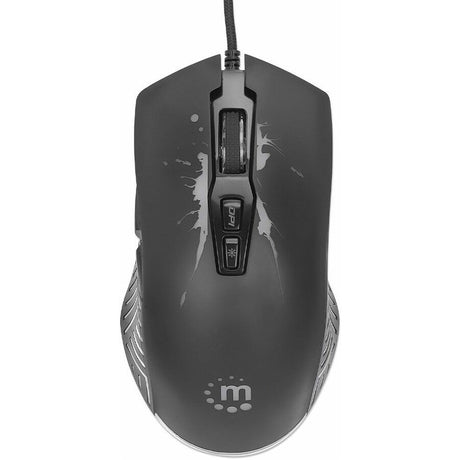 Manhattan Full-size Rugged Gaming Mouse - USB Type A - Optical - 7 Button(s) - Black - 1