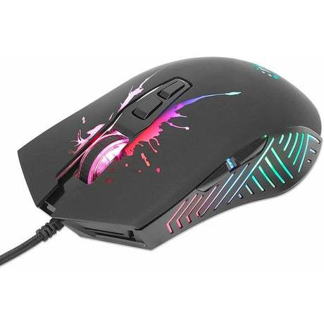 Manhattan Full-size Rugged Gaming Mouse - USB Type A - Optical - 7 Button(s) - Black - 1