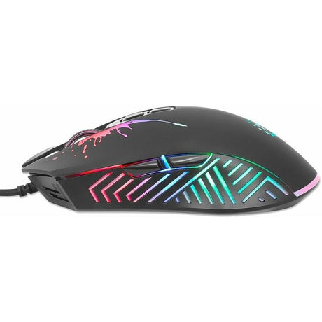 Manhattan Full-size Rugged Gaming Mouse - USB Type A - Optical - 7 Button(s) - Black - 1