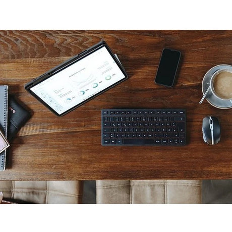 CHERRY KW 9200 MINI Keyboard - Wired/Wireless Connectivity - USB Type C Interface - English (UK) - Black