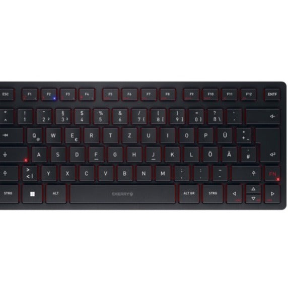 CHERRY KW 9200 MINI Keyboard - Wired/Wireless Connectivity - USB Type C Interface - English (UK) - Black