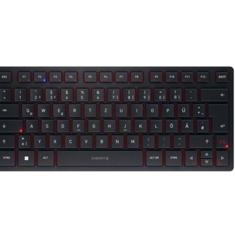 CHERRY KW 9200 MINI Keyboard - Wired/Wireless Connectivity - USB Type C Interface - English (UK) - Black