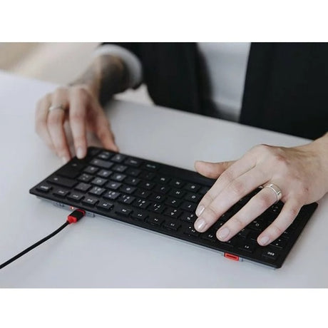 CHERRY KW 9200 MINI Keyboard - Wired/Wireless Connectivity - USB Type C Interface - English (UK) - Black