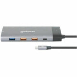 USB-C Dock/Hub, Ports (x10): Ethernet, HDMI (x2 8k), USB-A (x5) and USB-C (x2), With Power Delivery (100W) to USB-C Port (Note additional USB-C wall charger and USB-C cable needed), USB 3.2 Gen 2, All Ports can be used at the same time, Universal