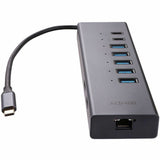 LINDY DST-Mini Duo USB Type C Docking Station for Smartphone, Tablet PC, Notebook, Desktop PC - Memory Card Reader - microSD - Dark Grey